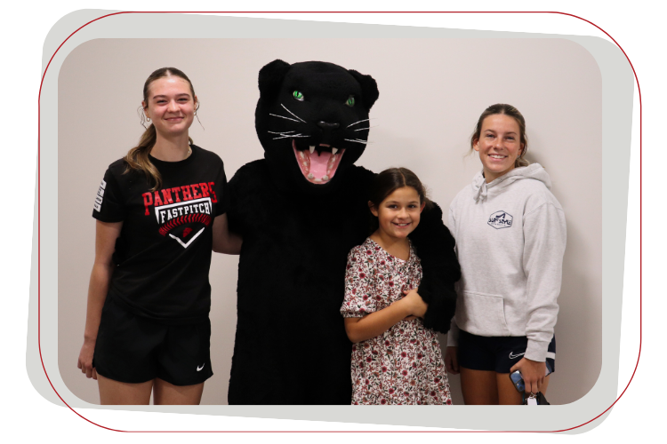 image of students with panther mascot